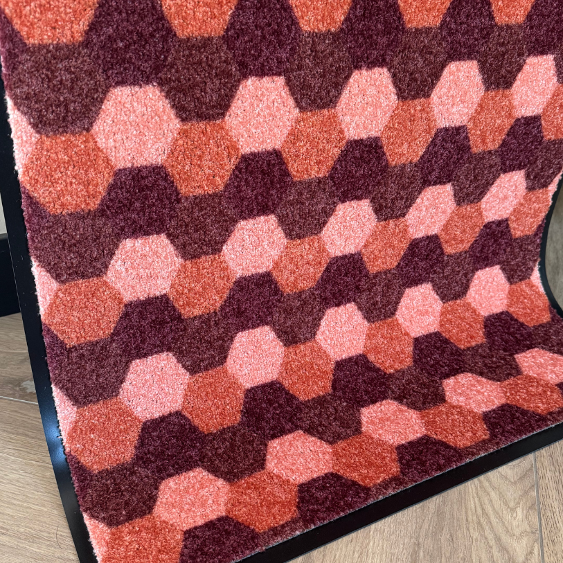 Ripple Terracotta/Beige - Custom Size